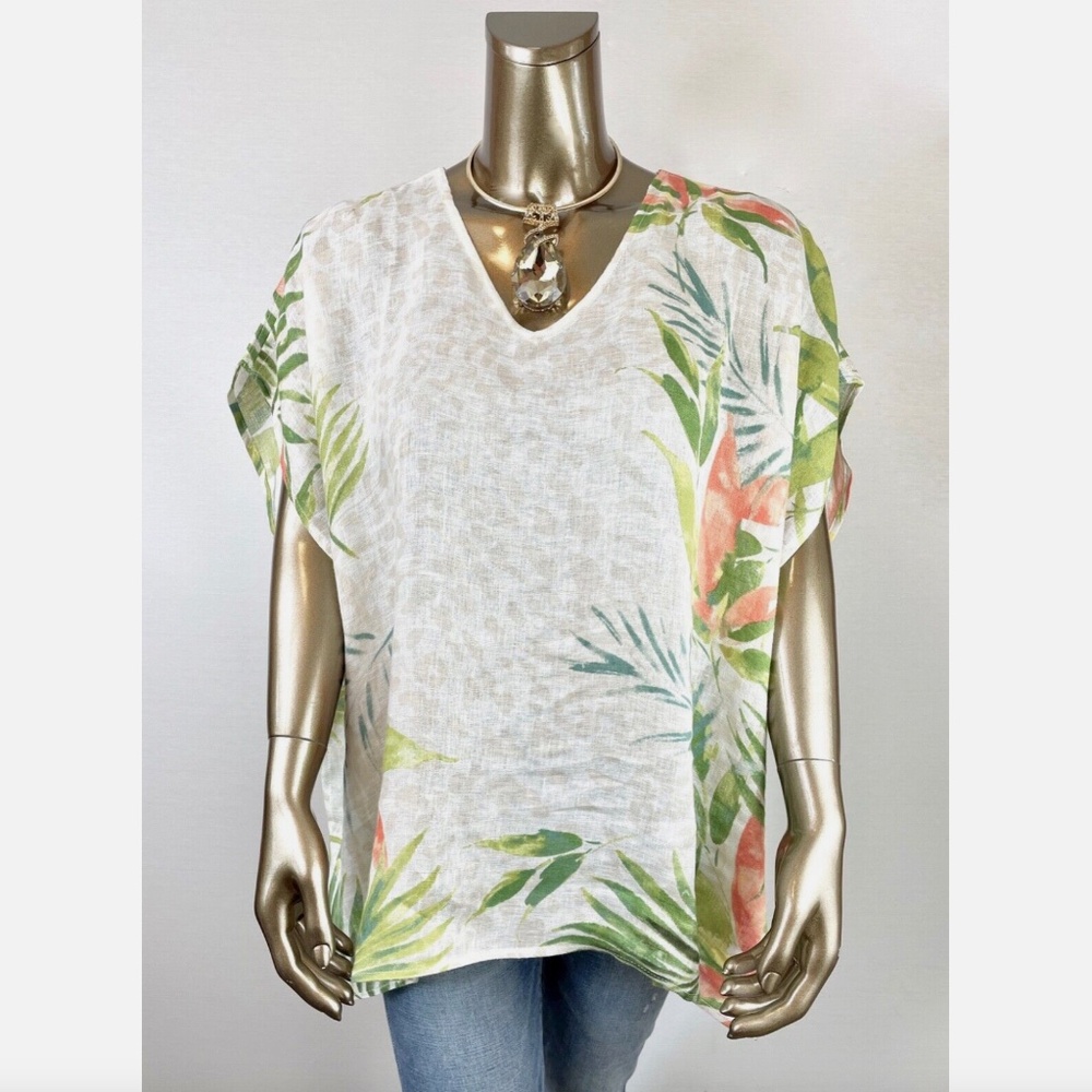 *NWT CLOSING SALE - CHICO'S $99 100% LINEN PONCHO SIZE (L/XL)